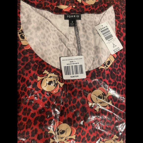 NWT Torrid Skull Peplum Dress size 3 - Picture 2 of 6